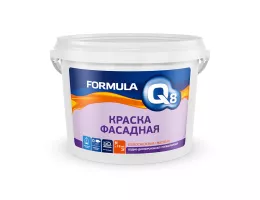 Краска фасадная водно-дисперсионная Formula Q8, матовая, белая, 25 кг