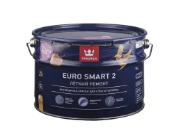 Краска Tikkurila Euro Smart 2 / Тиккурила Евро Смарт 2 водоразбавляемая краска для стен и потолков.